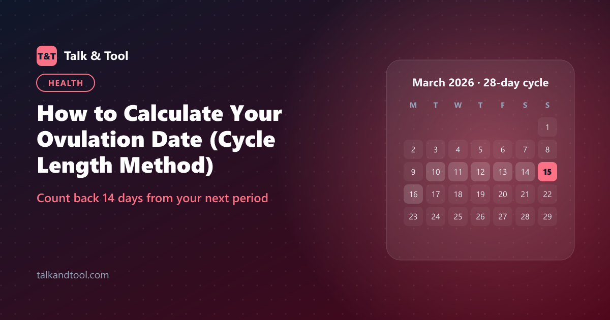 How to Calculate Your Ovulation Date (Cycle Length Method)