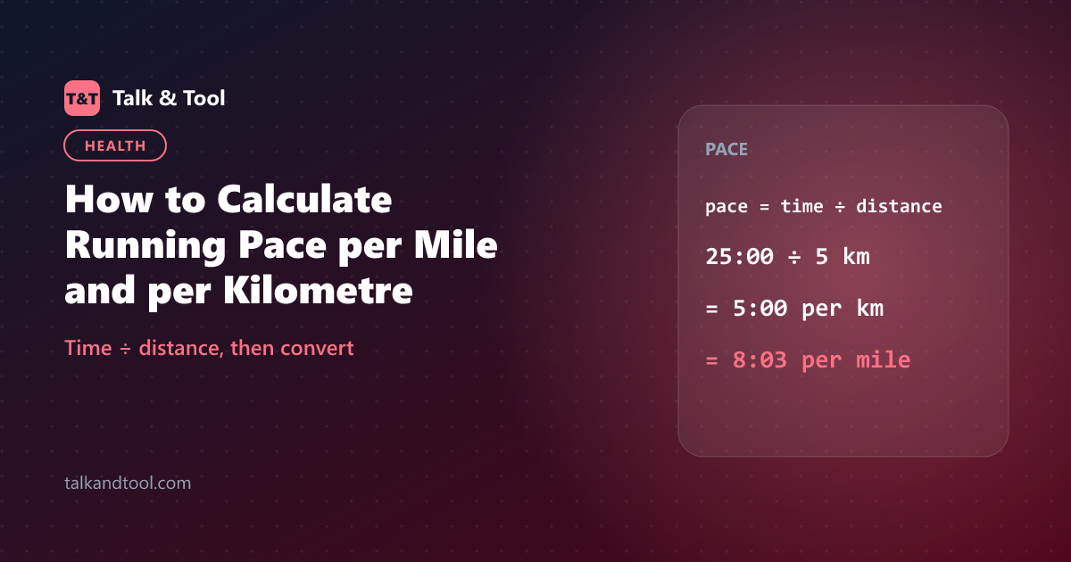 How to Calculate Running Pace per Mile and per Kilometre