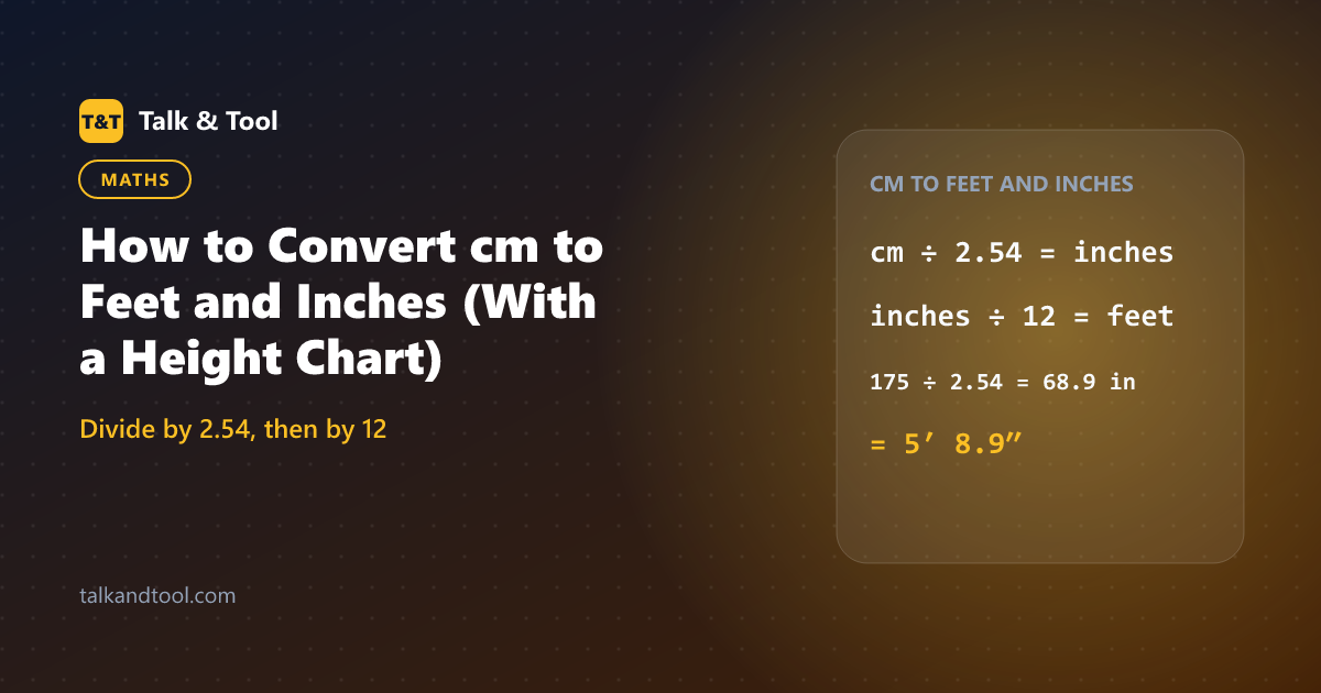 How to Convert cm to Feet and Inches (With a Height Chart)