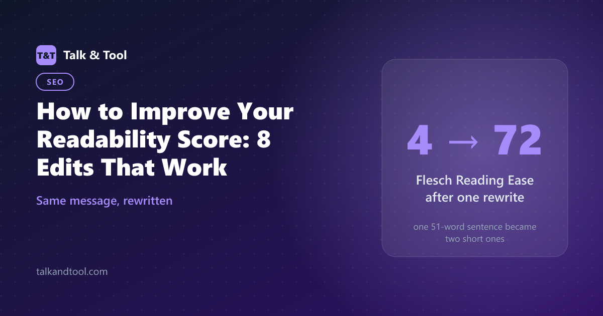 How to Improve Your Readability Score: 8 Edits That Work