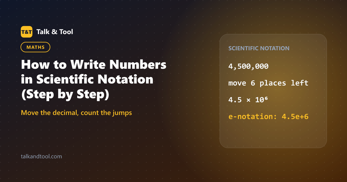 How to Write Numbers in Scientific Notation (Step by Step)