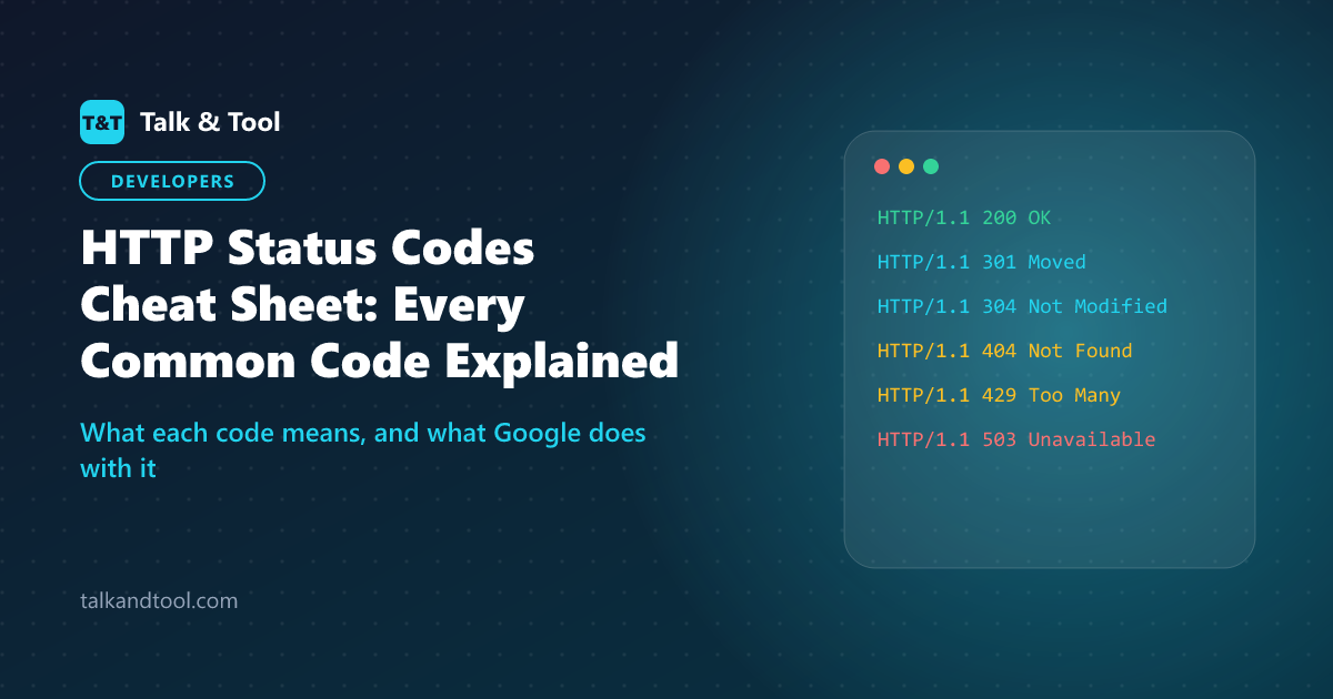 HTTP Status Codes Cheat Sheet: Every Common Code Explained