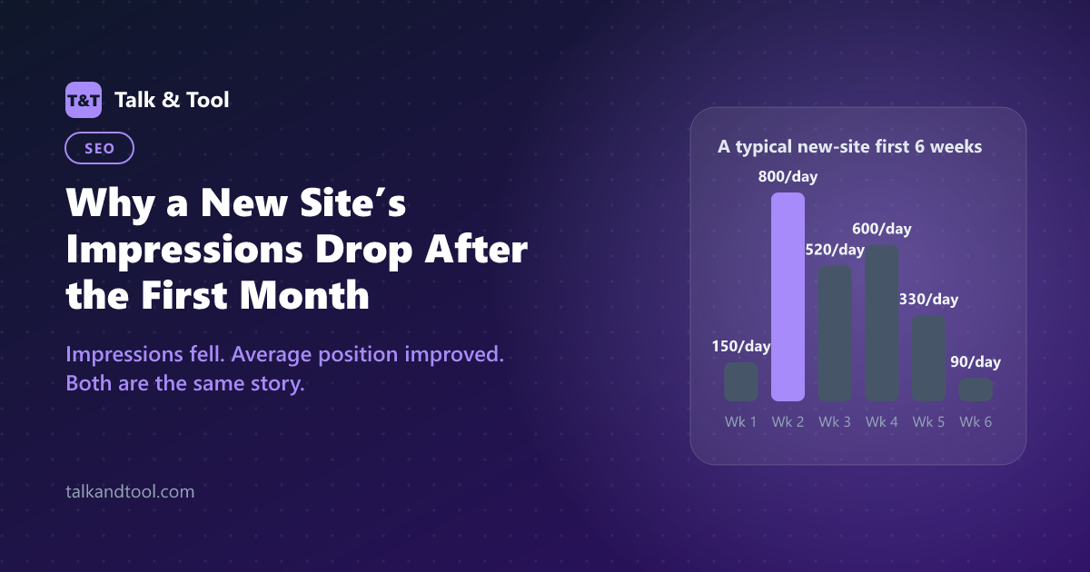 Blog article — Why a New Site’s Impressions Drop After the First Month